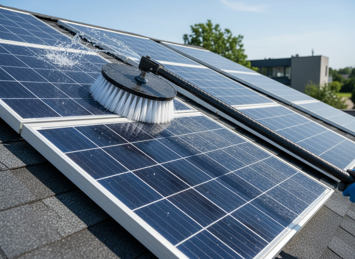 Professionele zonnepanelen reiniging