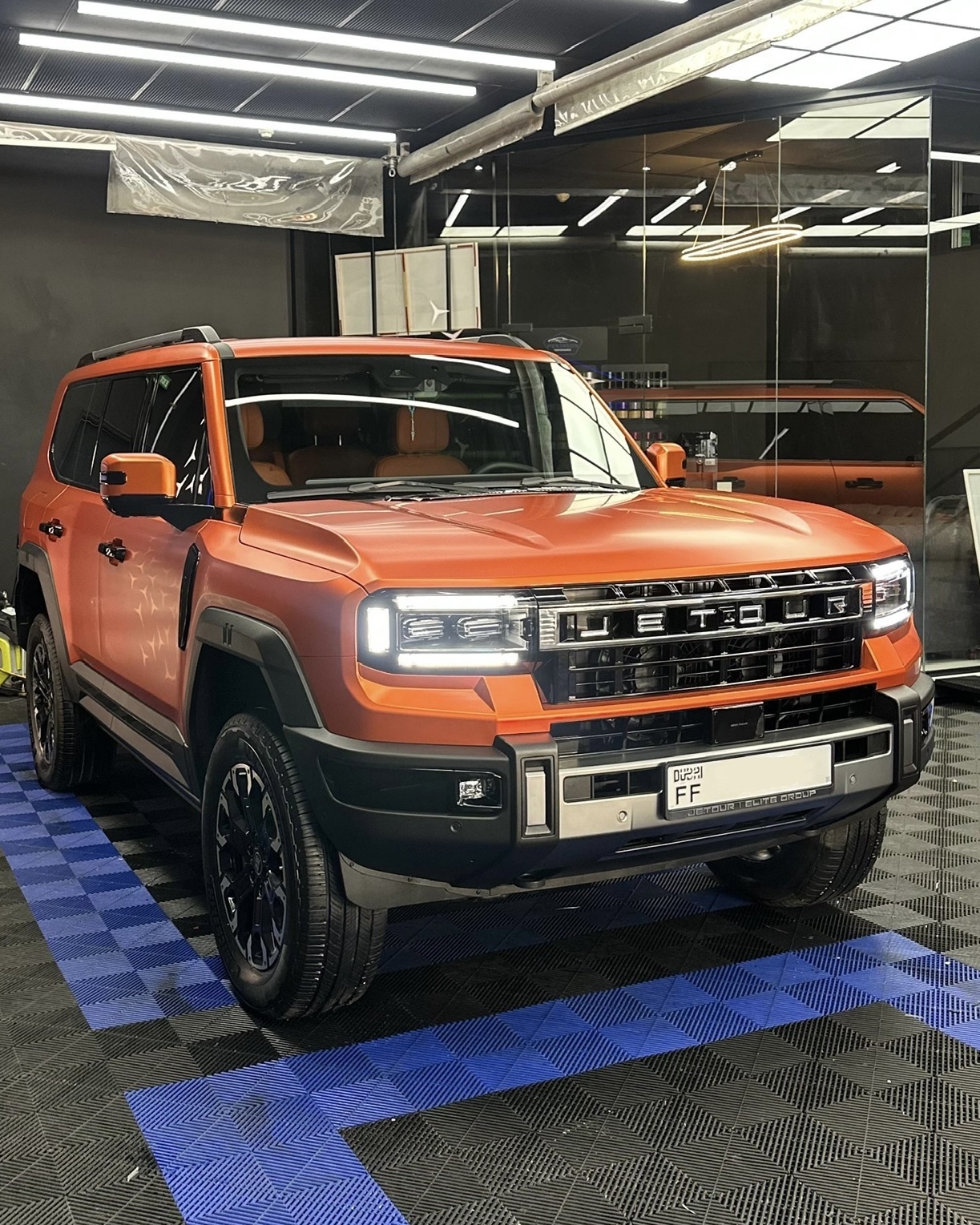Jetour T2 Orange Satin Wrap — Pentagon Performance Dubai
