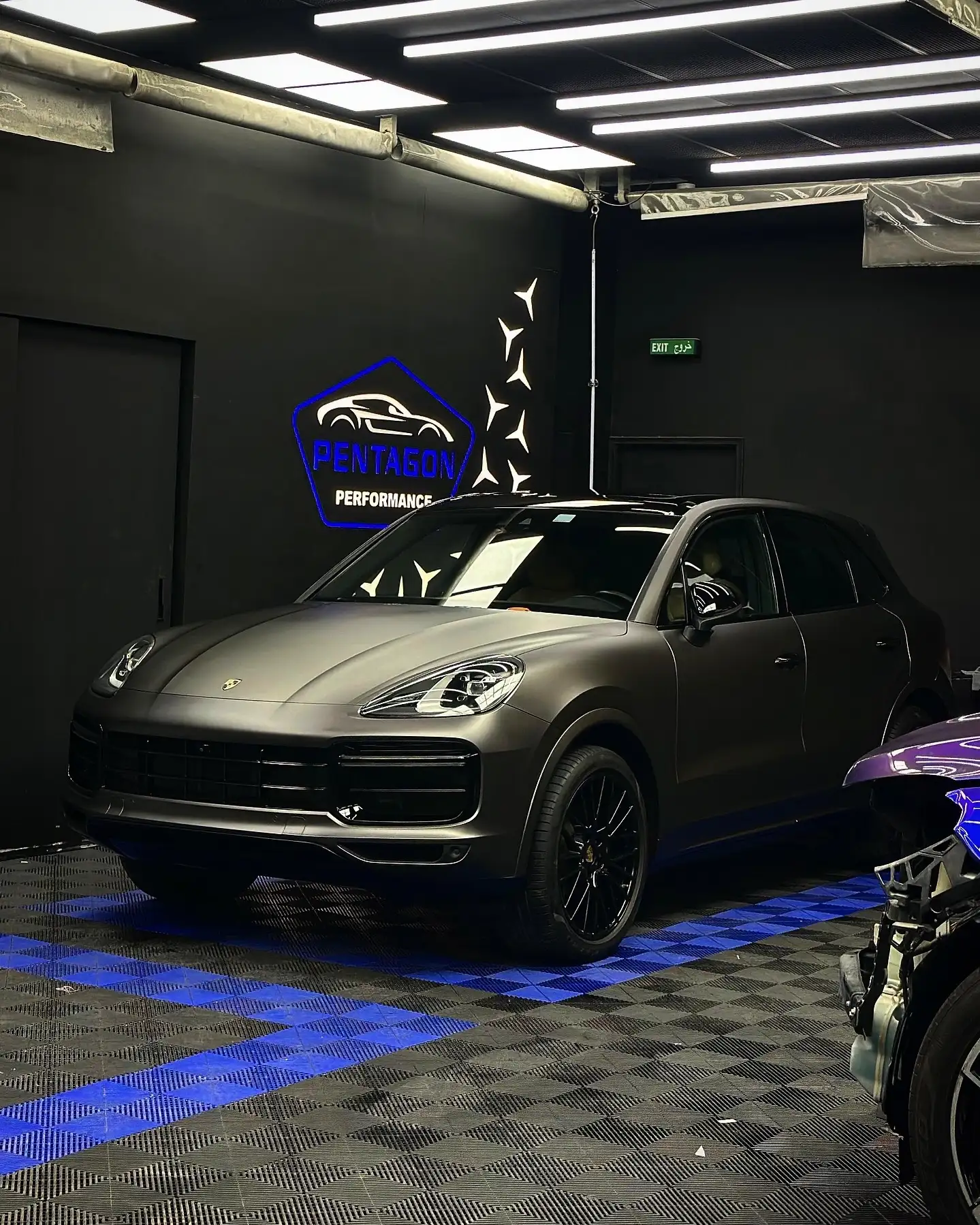 Porsche Cayenne Turbo Bodykit Charcoal Grey — Pentagon Performance Dubai
