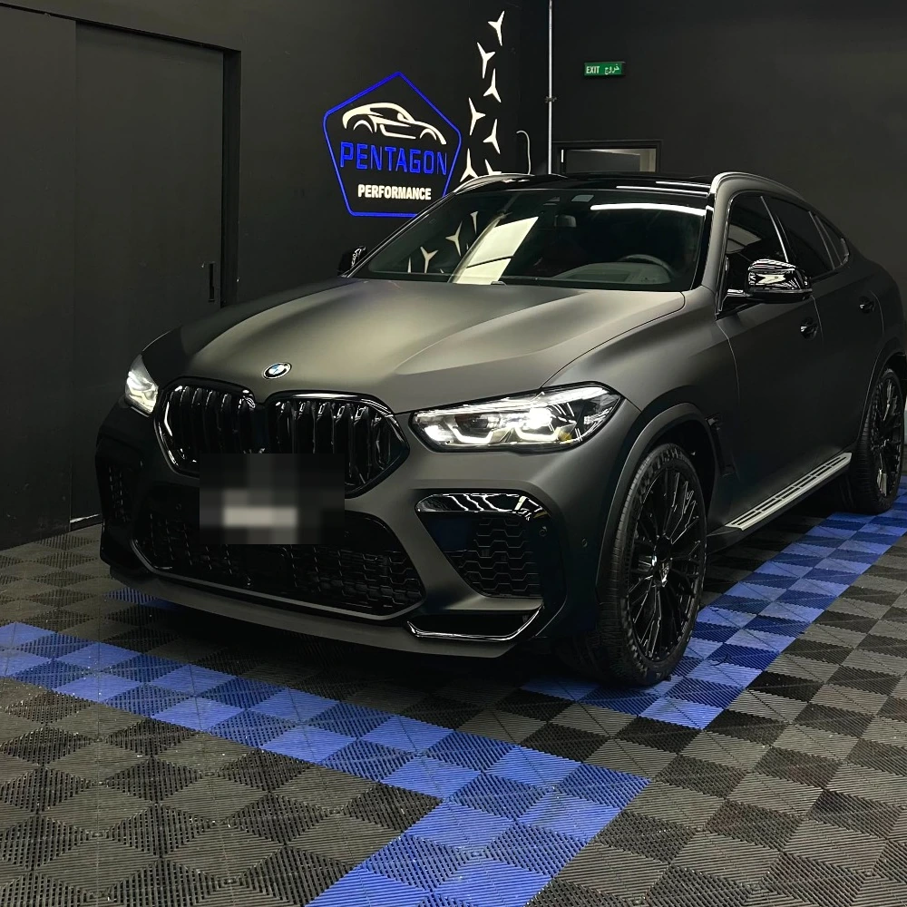 BMW X6 Matte Black Wrap — Pentagon Performance Dubai