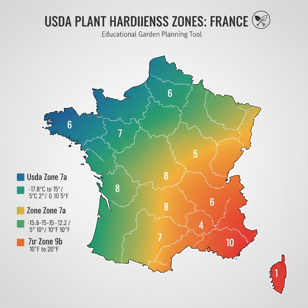 USDA hardiness zone map