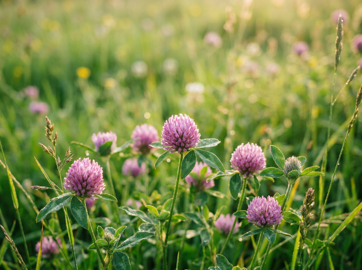 Red Clover growing in an Irish meadow