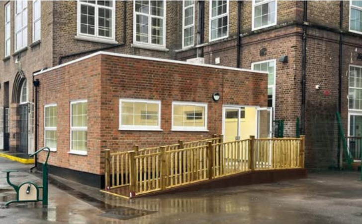 Groundworks for school dining hall extension Spa School Camberwell London