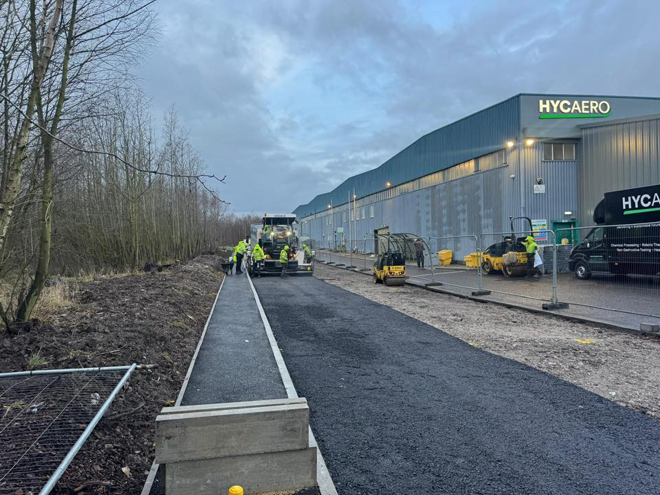 Car park extension and pedestrian walkway HYCAERO Burnley Lancashire — M.Smithson LTD