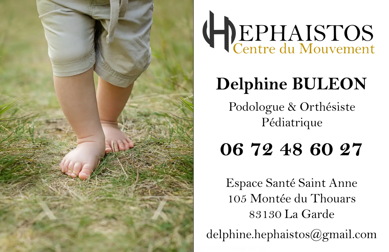 Carte de visite Hephaistos — Podologue & Orthésiste Pédiatrique