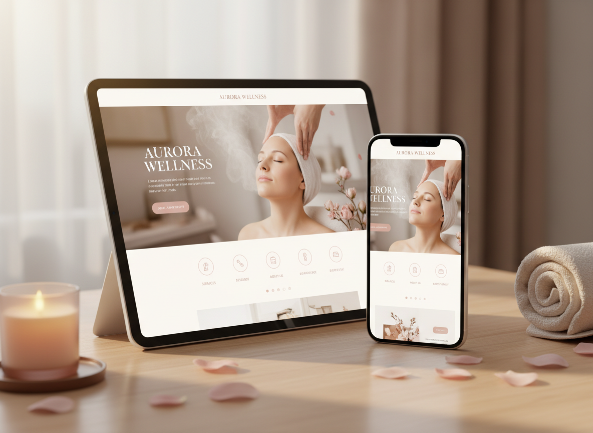 Exemple de site web Beauté & Bien-être créé par Traficeo - L'Instant Zen