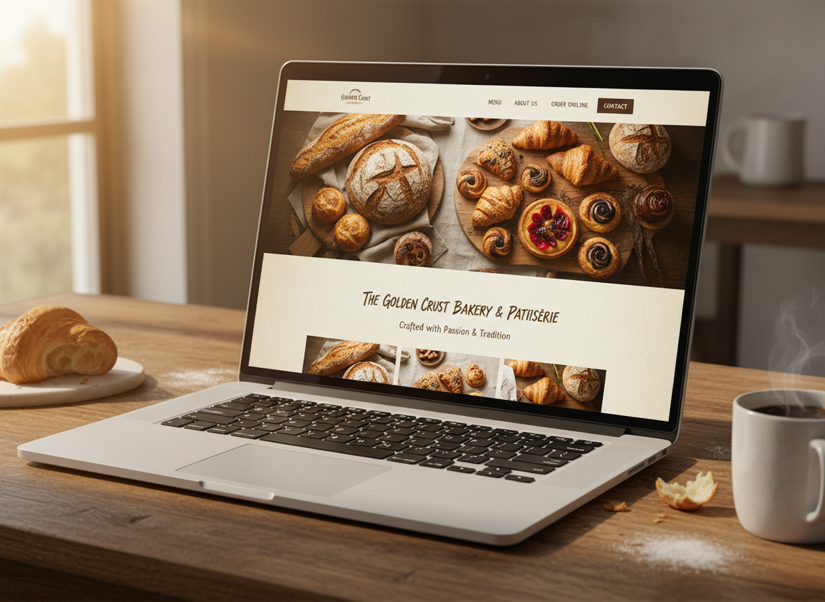 Exemple de site web Boulangerie créé par Traficeo - Au Pain Doré