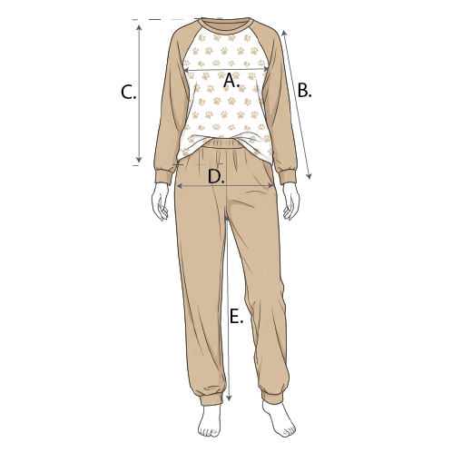 Navodila za merjenje pižam