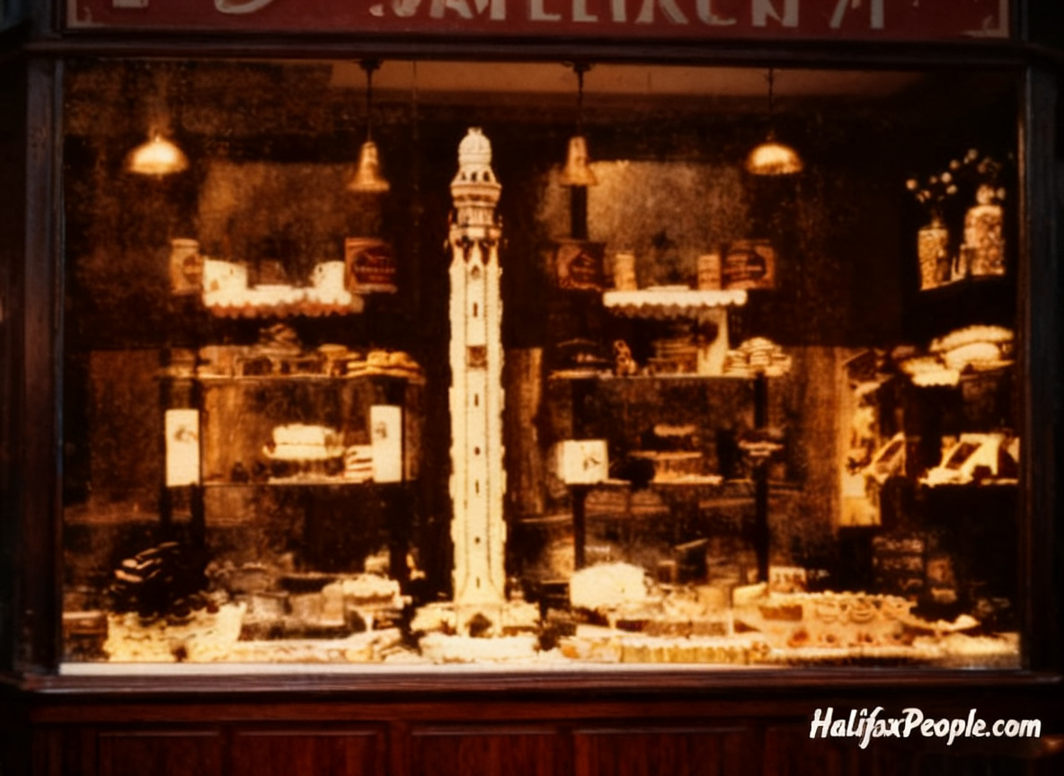Marsh shop window display (AI-enhanced and colourised)