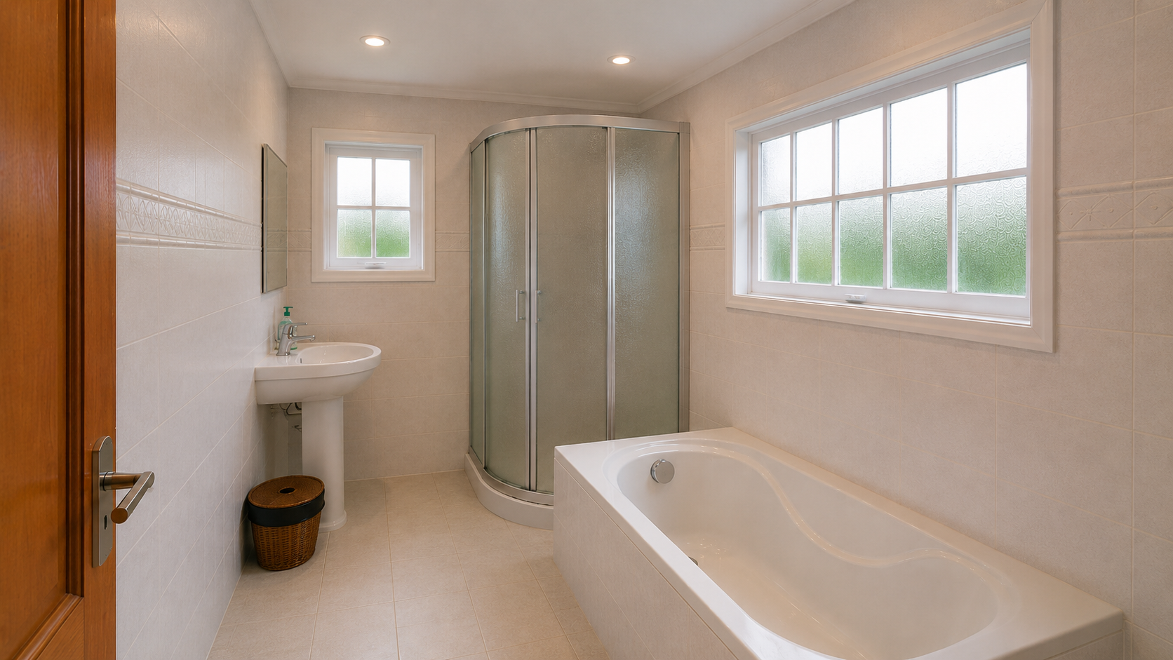 Gedeeld bad en toilet op Linde's Lust