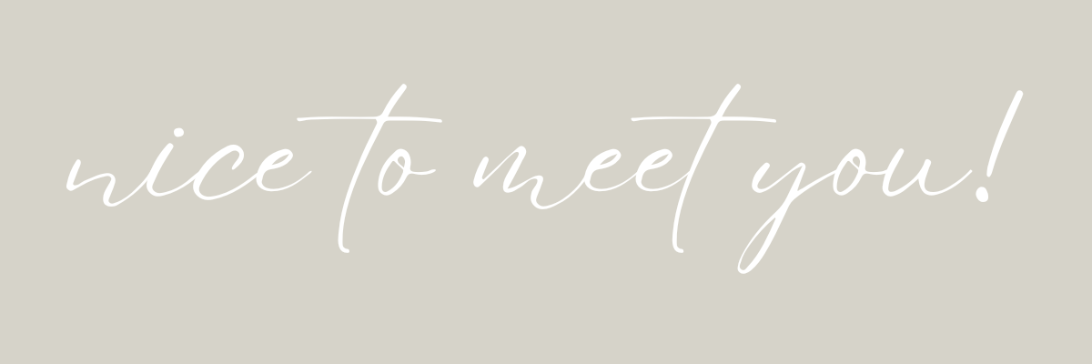 nice to meet you!