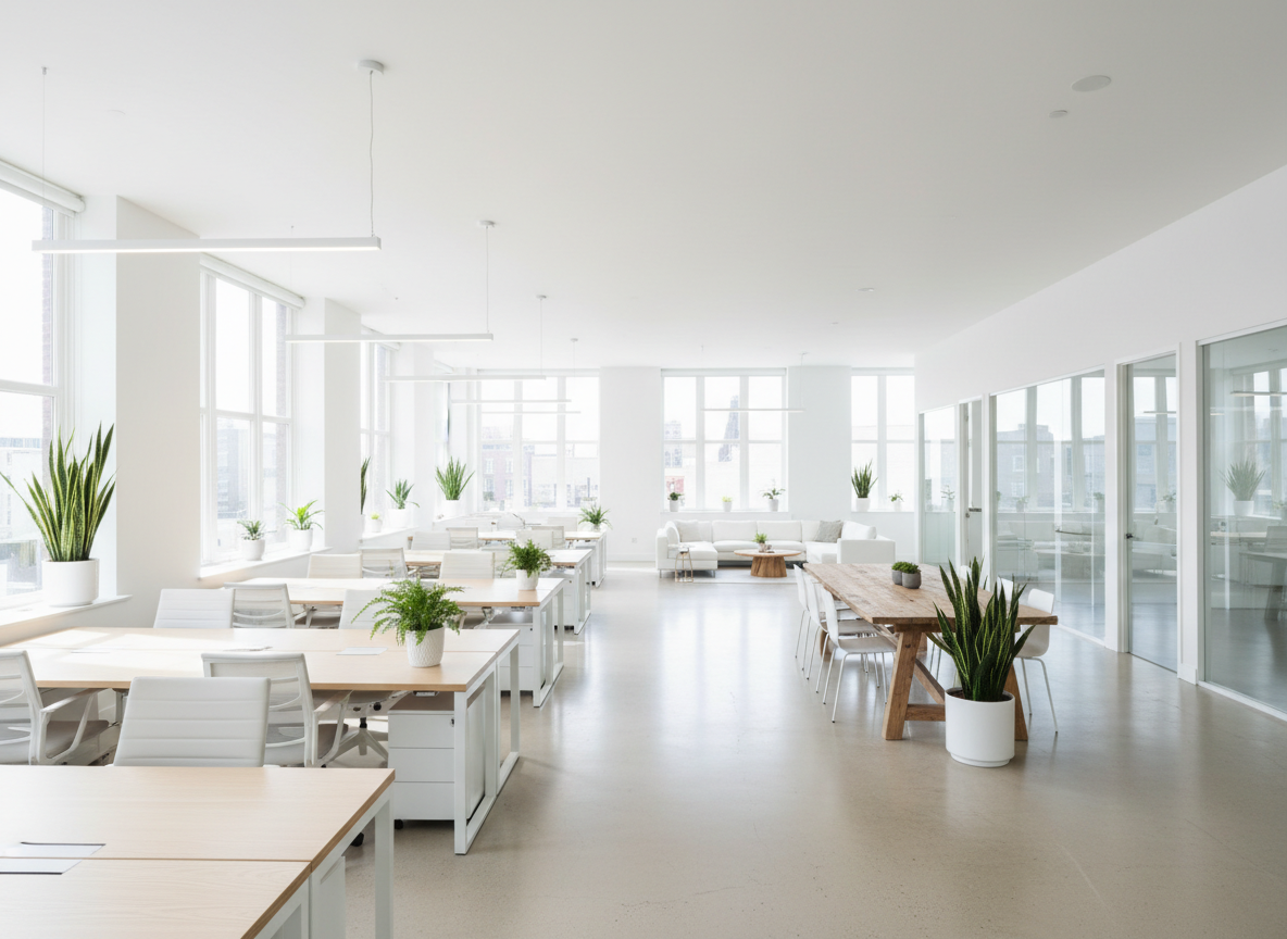 Bright open-plan office