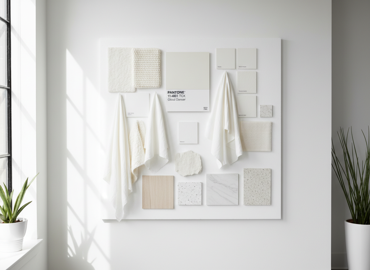 Pantone Cloud Dancer mood board