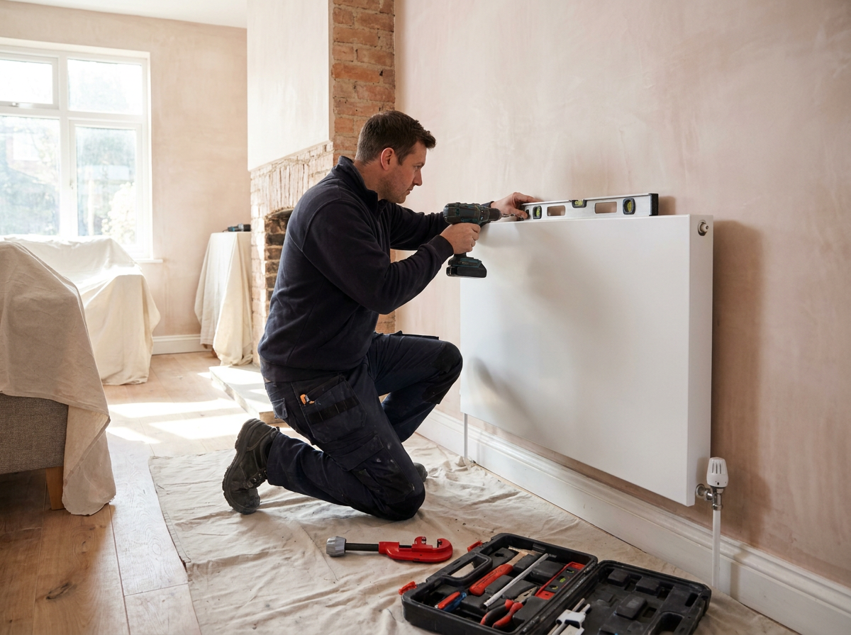 Professional radiator installation for heat pump compatible systems