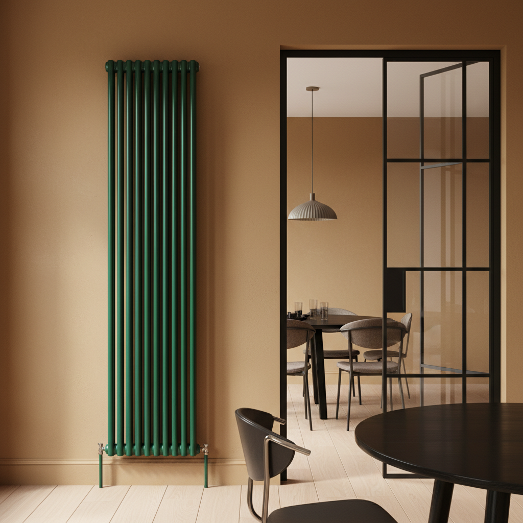 Regenerated vertical green column radiator interior