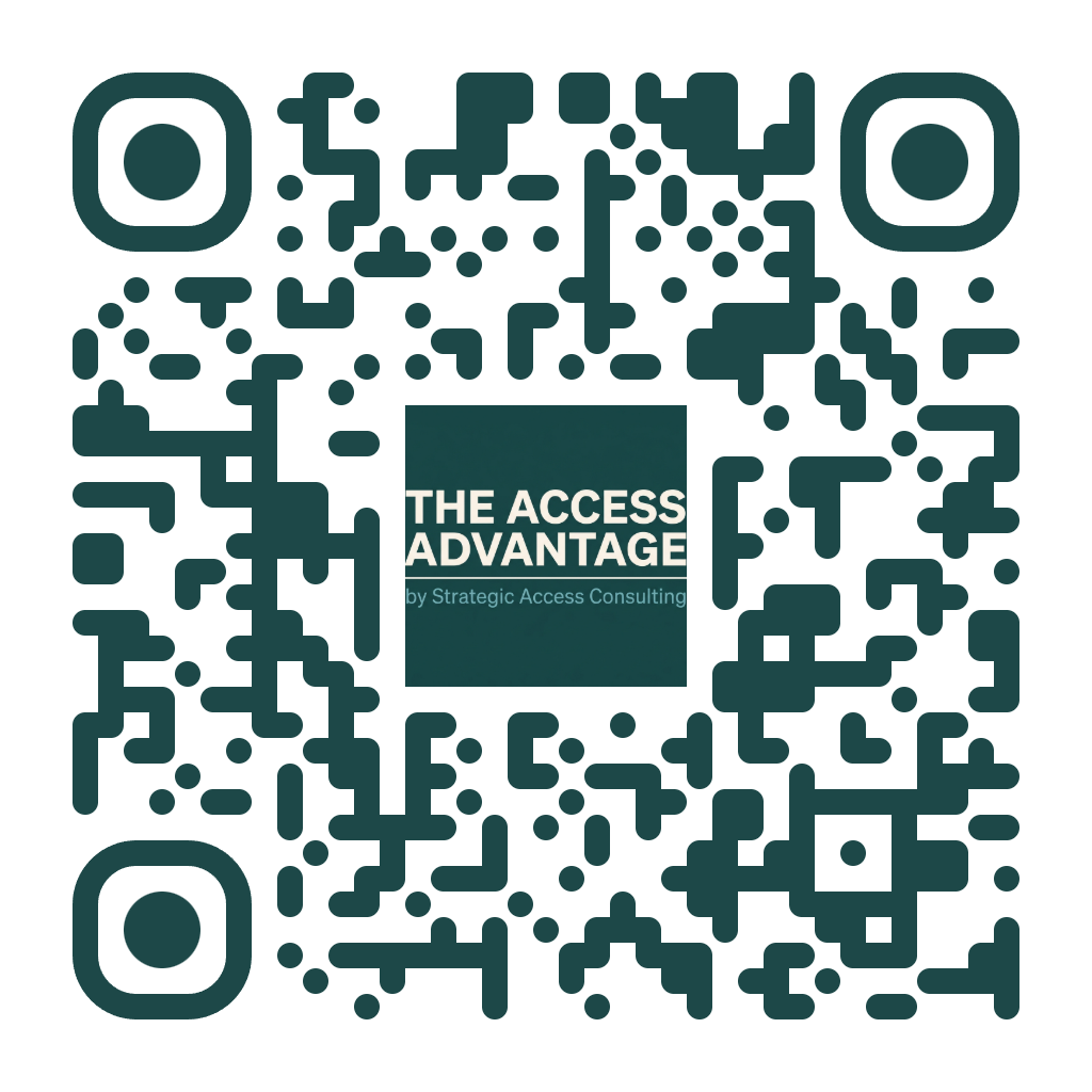 QR code to subscribe to The Access Advantage on Substack