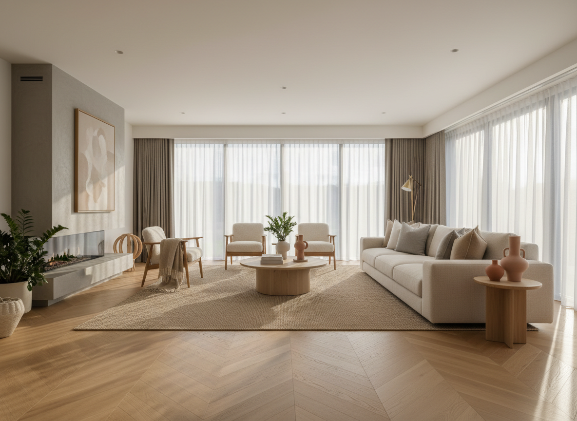 Premium flooring in a modern interior setting