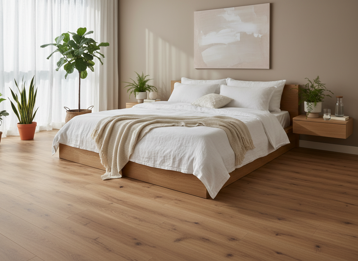 Ikō laminaat in slaapkamer