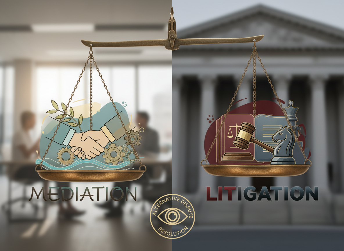 Mediación vs litigio comparativa